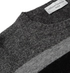 Officine Générale - Marco Striped Alpaca-Blend Sweater - Gray