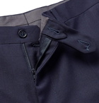Canali - Grey Slim-Fit Nailhead Wool Trousers - Blue