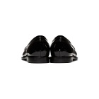 Balmain Black and White Patent Kriss Loafers