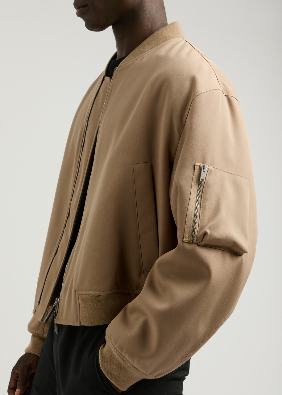 Jil Sander Wool Bomber Jacket Beige Jil Sander Jil Sander Wool Bomber Jacket Beige Jil Sander