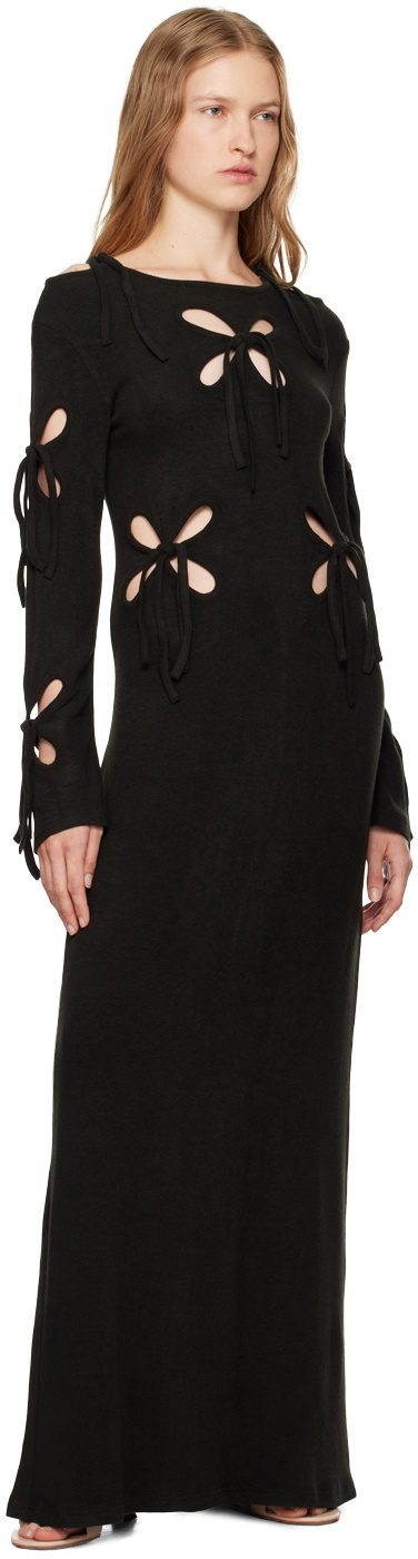 J.Kim Black Petal Maxi Dress
