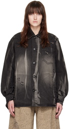 ADER error Black Rueta Denim Jacket