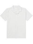 Onia - Camp-Collar Striped Stretch-Cotton Seersucker Shirt - White