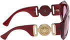 Versace Burgundy Maxi Medusa Biggie Squared Sunglasses