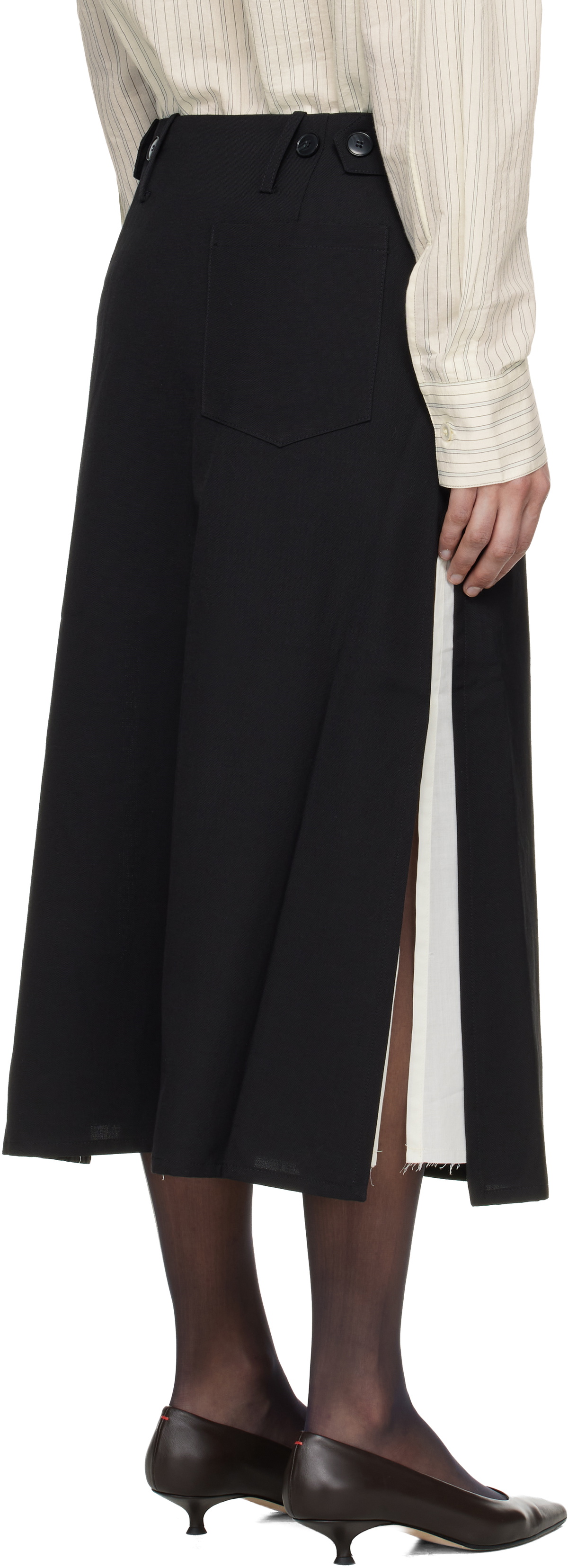 mfpen Black Tab Midi Skirt