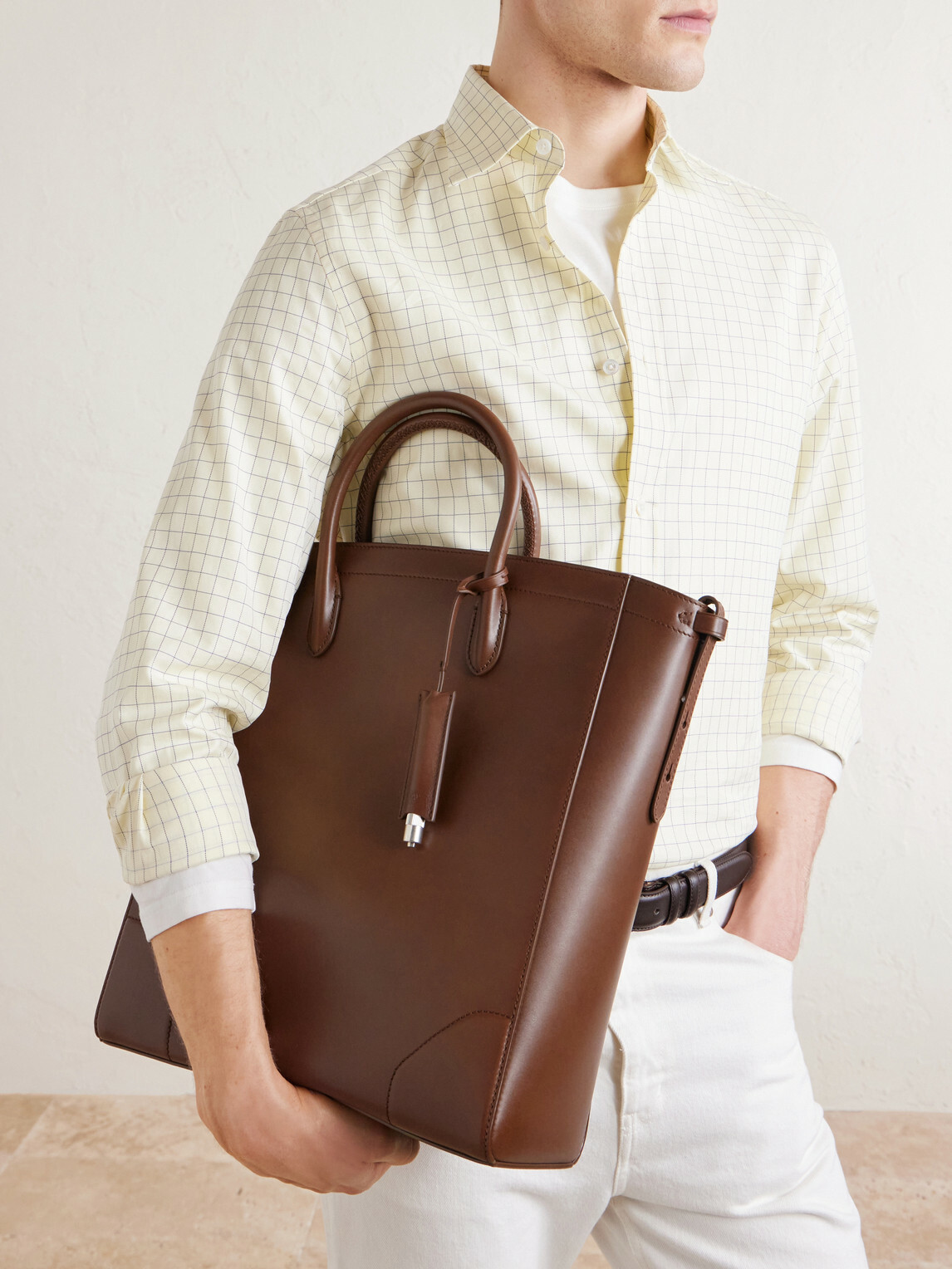 Dunhill - Century 33 Patina-Leather Tote Bag
