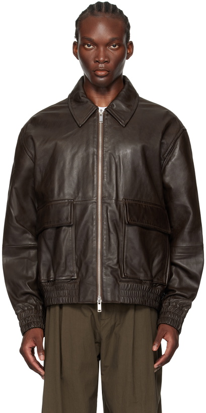 Photo: Studio Nicholson Brown Piston Leather Jacket