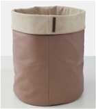 Brunello Cucinelli Large leather and suede basket