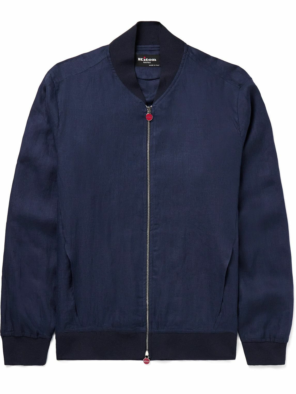 ジャケット Kiton D53411K0969C01002 Coats Bomber Kiton - Dark Chocolate Leather Bomber Jacket | Mitchell Stores