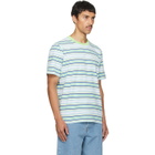 Casablanca Blue & Green Striped Classic T-shirt