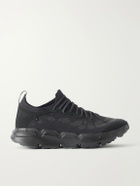 On - PAF Cloudsoma Rubber-Trimmed Stretch-Knit Sneakers - Black