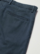 Boglioli - Tapered Linen Drawtsring Trousers - Blue