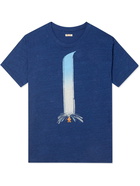 KAPITAL - Laundry Max Indigo-Dyed Printed Cotton-Jersey T-Shirt - Blue