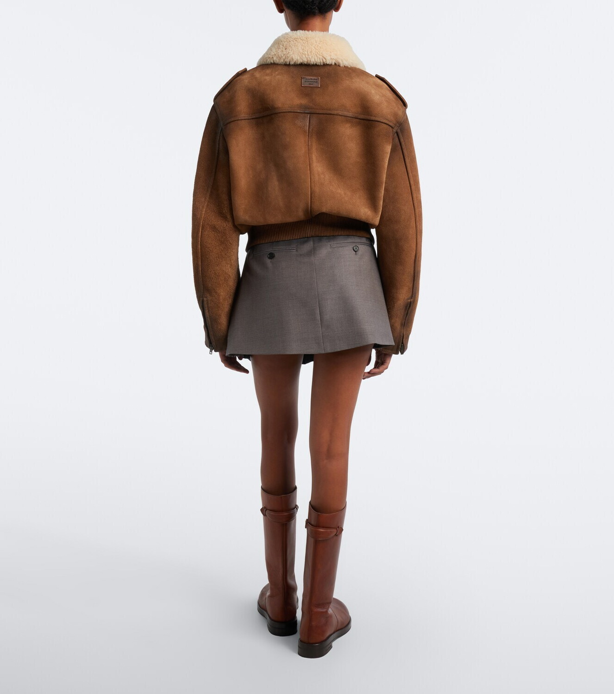 Acne Studios Pleated wool miniskirt