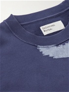 UNIVERSAL WORKS - Printed Loopback Cotton-Jersey Sweatshirt - Blue