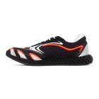 Y-3 Black and Orange Runner 4D Sneakers