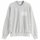Aries Men's Aged Temple Crew Sweatshirt in Grey