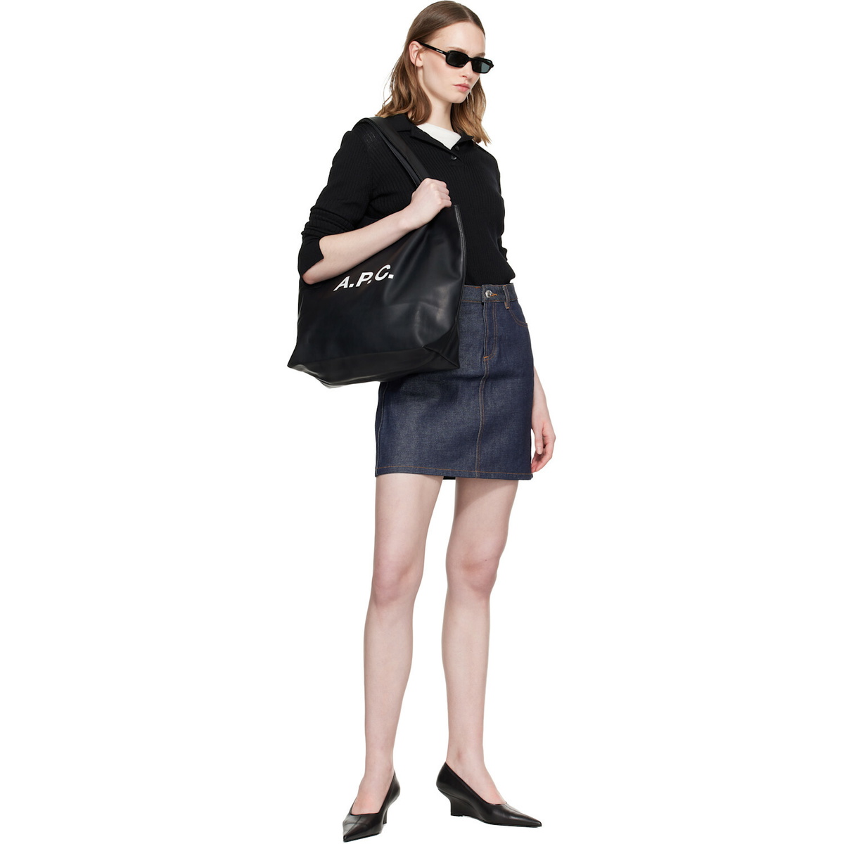 A.P.C. Black Ninon Small Tote