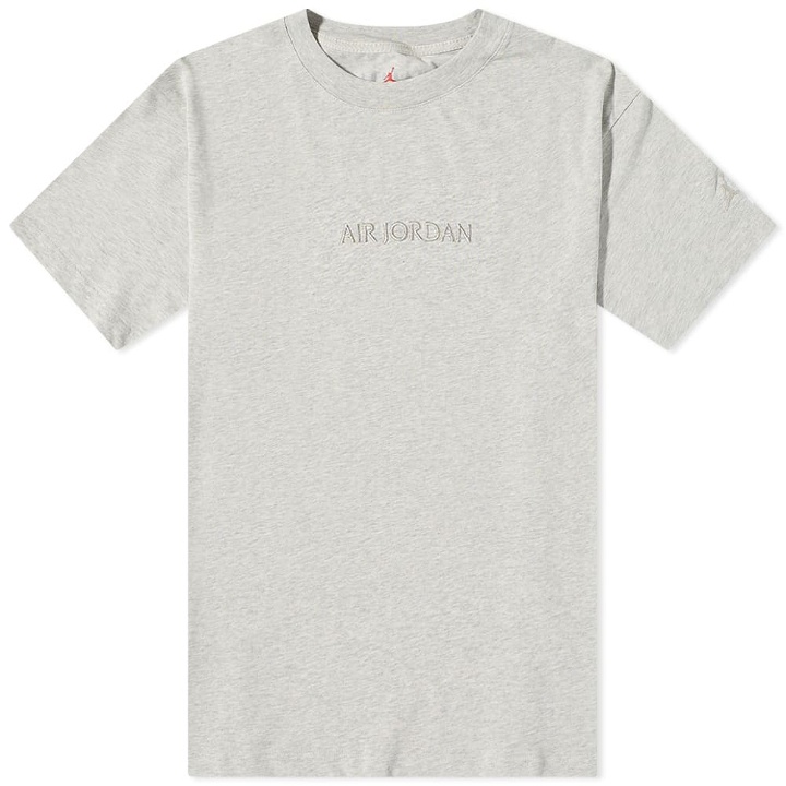 Photo: Air Jordan Men's Wordmark T-Shirt in Grey Heather