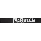 Alexander McQueen Reversible Black Graffiti Belt