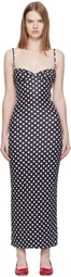 Miaou Black & White Florence Midi Dress