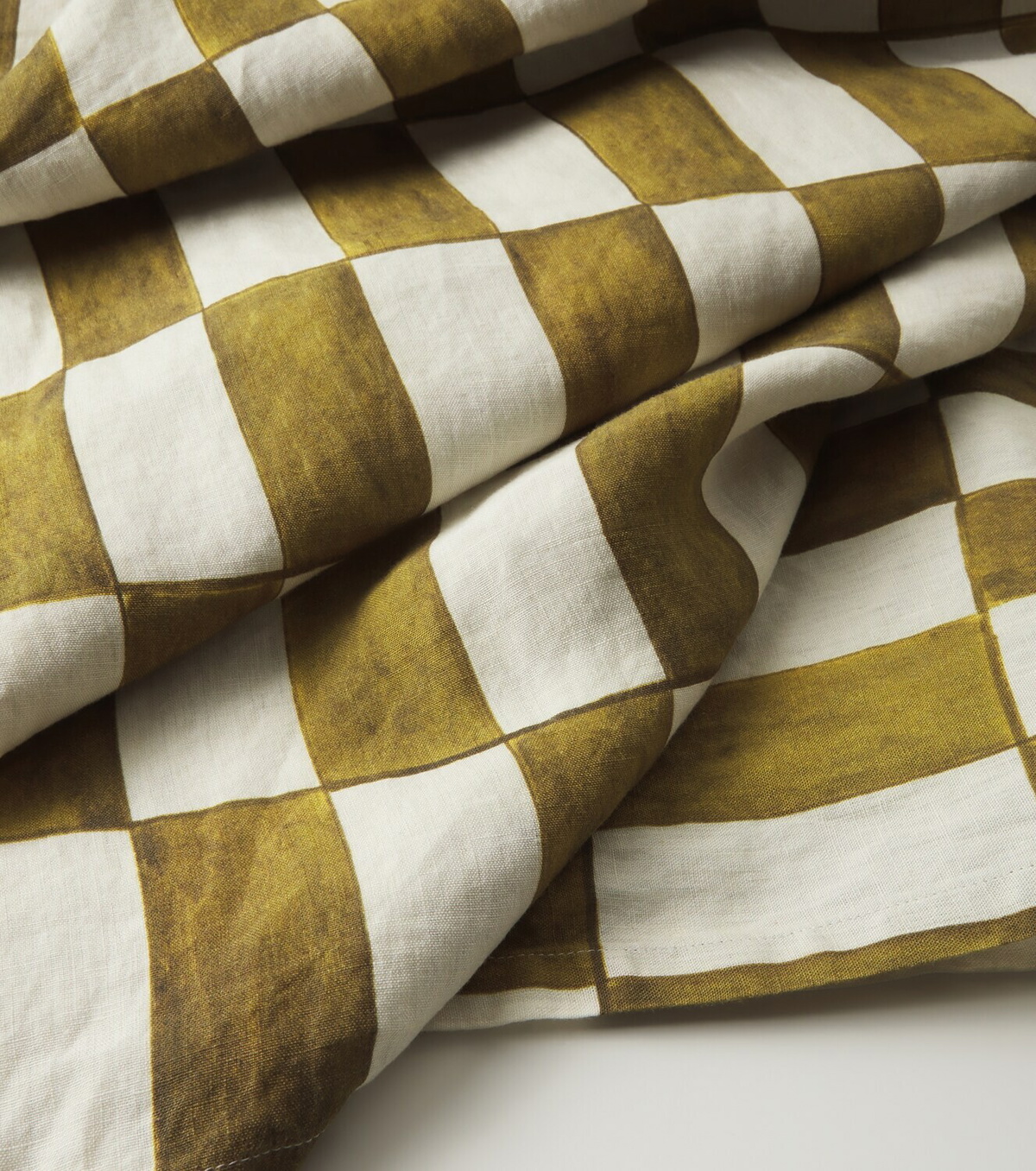 Once Milano Checked linen tablecloth