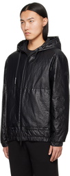 Moncler Black Embossed Down Jacket