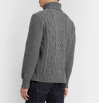 Inis Meáin - Celebration Cable-Knit Merino Wool Rollneck Sweater - Gray