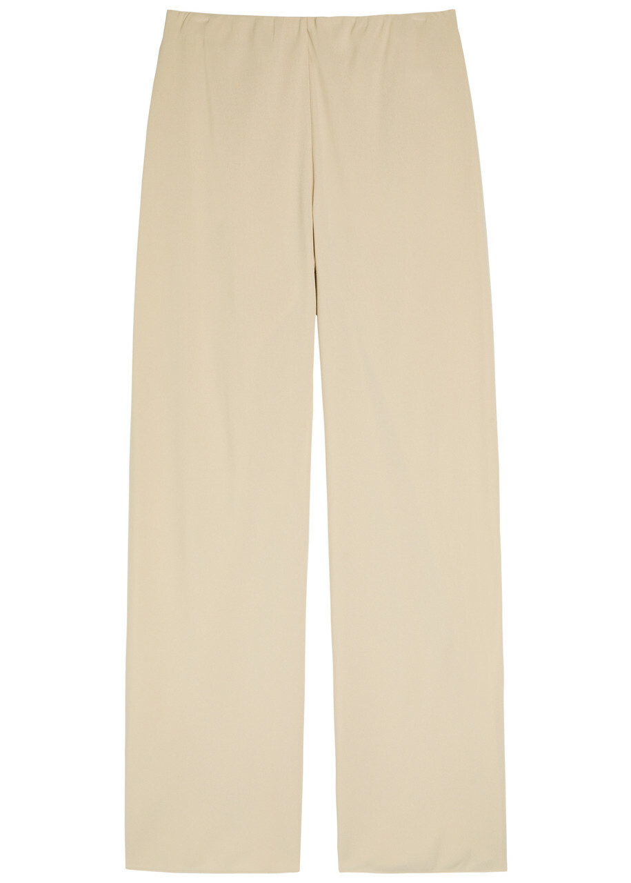 Vince Straight-leg Crepe Trousers Beige