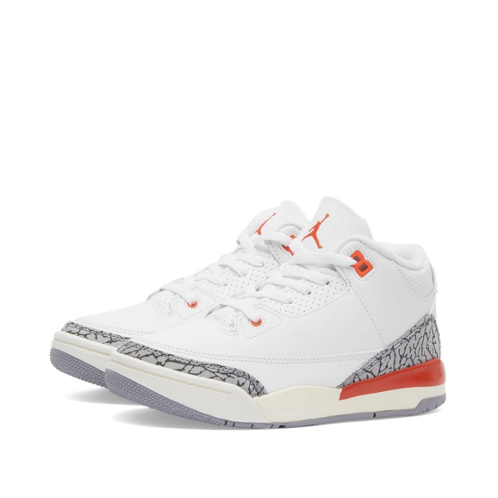 Photo: Air Jordan 3 Retro PS Sneakers in White/Cosmic Clay/Anthracite