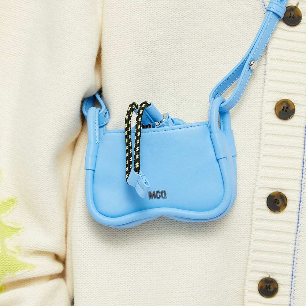 McQ Alexander McQueen / BPM MINI CROSS BODY BAG/バッグ/レザー/ブルー MCQ Women's BPM Mini Cross Body Bag in Blue McQ Alexander McQueen