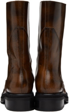 Eckhaus Latta Brown Stacked Boots