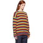 The Elder Statesman Multicolor Cashmere Sunset Stripe Sweater