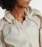 Adidas by Stella McCartney Gathered hooded track jacket
