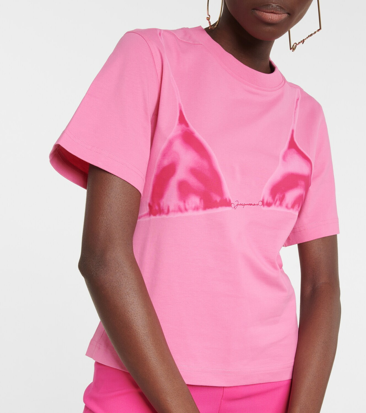 JACQUEMUS☆Le T-shirt Baci コットンクロップトップ ピンク Jacquemus - Le T-shirt Bikini cotton jersey T-shirt Jacquemus