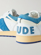 Rhude - Rhecess Distressed Leather Sneakers - Blue