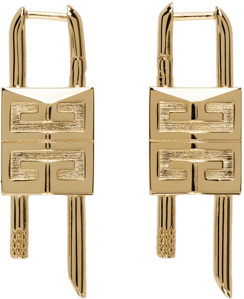 Givenchy Gold Lock Earrings Givenchy