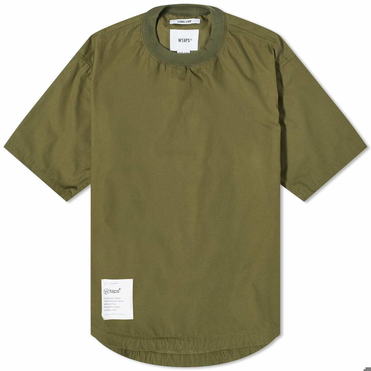 WTAPS Men's 14 Short Sleeve Sweater in Olive Drab WTAPS