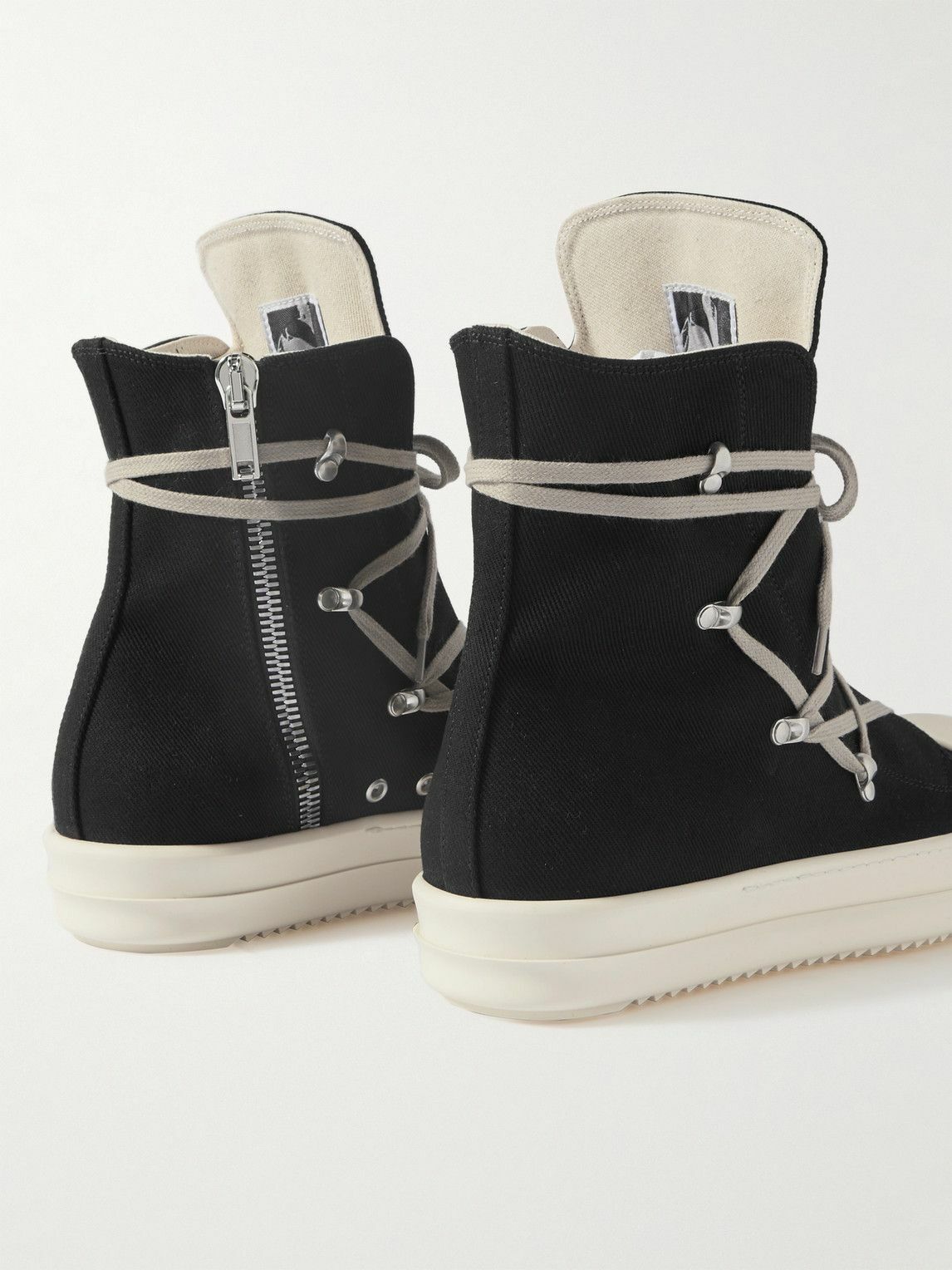 DRKSHDW | OVERDYED DENIM HEXA SNEAKERS BLACK スニーカー DRKSHDW by Rick Owens - Hexa Denim High-Top Sneakers - Black