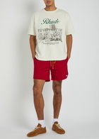 Rhude Virgin Islands Script Printed Cotton T-shirt White