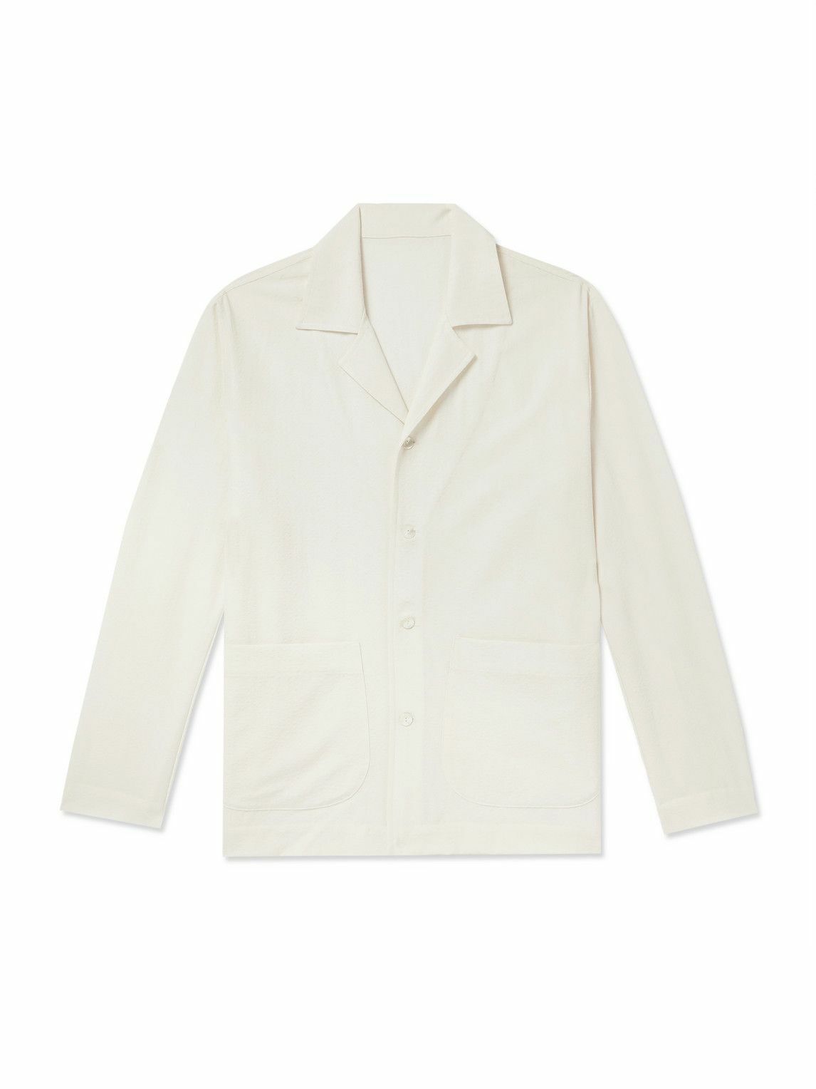 Stòffa - Wool-Seersucker Overshirt - Neutrals