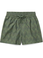 Frescobol Carioca - Copacabana Slim-Fit Short-Length Jacquard Swim Shorts - Green