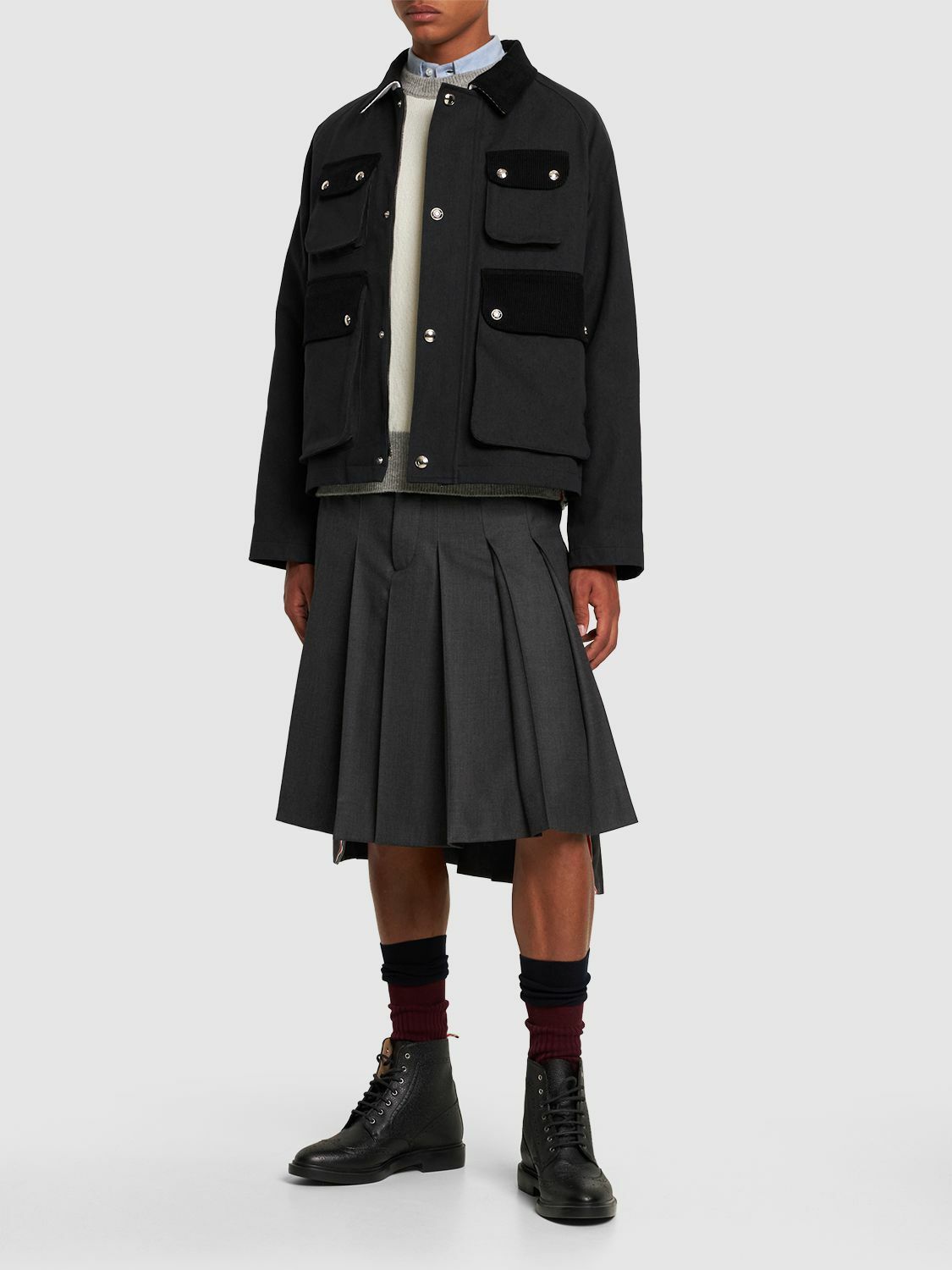 Thom Browne Cropped Relaxed Cotton Field Jacket Thom Browne 5600