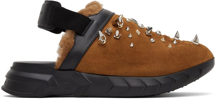 Photo: Givenchy Tan Suede Marshmallow Loafers