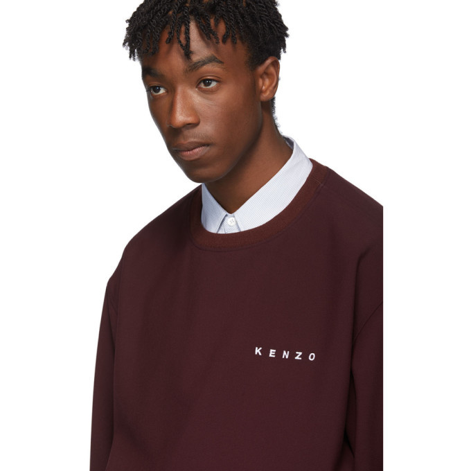 Kenzo Burgundy Woven Cady Sweatshirt Kenzo