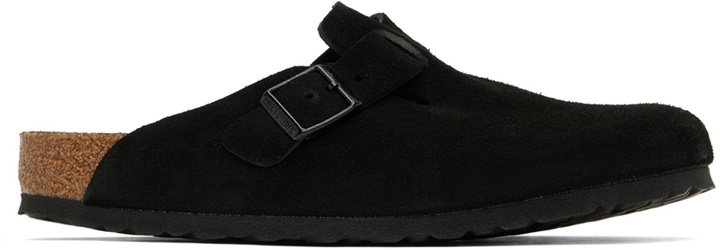 Photo: Birkenstock Black Regular Boston Soft Footbed Clogs