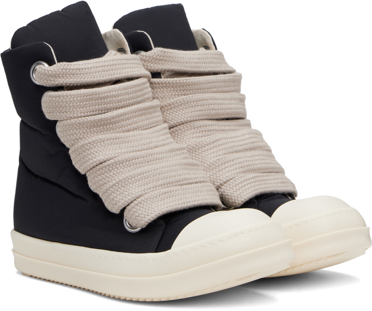 【RICK OWENS】Hollywood Jumbo Lace Puffer Sneaks スニーカー Rick Owens DRKSHDW Black Hollywood Jumbo Lace Puffer Sneaks