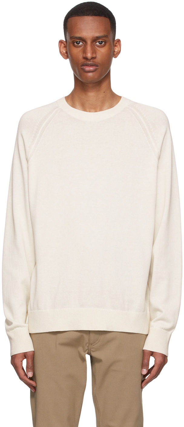 Theory Off-White Cotton Sweater Theory