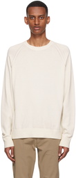 Theory Off-White Cotton Sweater