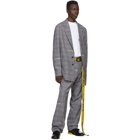 Off-White Grey Check Classic Trousers